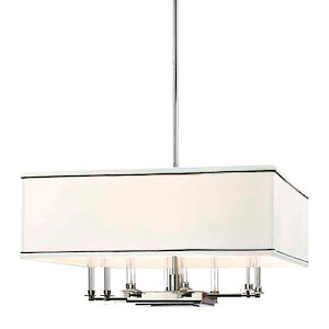 Connaught West 8 Light Chandelier 13.75 Inch Tall and 24.5 Inch Wide by Hudson Valley - 1380496