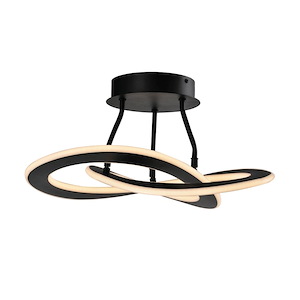 Foxes Laurels 24W 2 LED 17.7 Inch Wide Semi Flush Mount - 1396101
