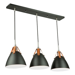 Wood View Grove 3 Light Oversized Linear Island Pendant - 1396167