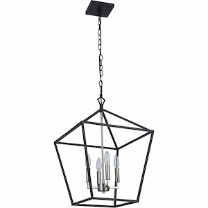 Flynt II - 4 Light Foyer In Transitional Style-23.38 Inches Tall and 16 Inche Wide - 1318285