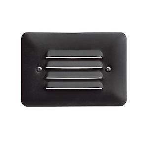 0.86W 1 LED Louvered Mini Step Light - with Utilitarian inspirations - 3.5 inches tall by 5 inches wide - 1229951