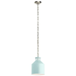 1 Light Country/Rustic Metal Shade Mini Pendant Light Fixture - 1230895