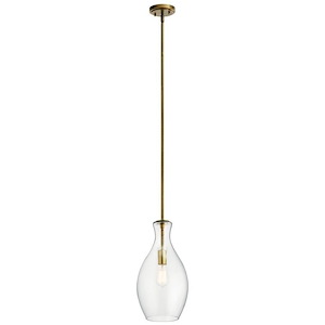 Chives Way - 1 light Pendant - with Transitional inspirations - 17.75 inches tall by 8.75 inches wide - 1085353