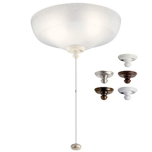 9W 3 LED Large Bowl Ceiling Fan Light Kit - with Transitional inspirations - 5.5 inches tall by 12.5 inches wide - 1231141