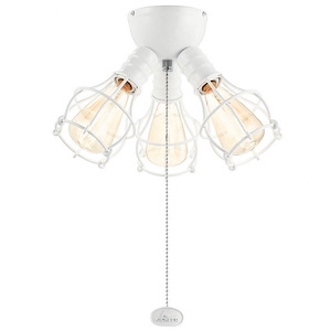 Industrial - 4W 3 LED Ceiling Fan Light Kit - with Utilitarian inspirations - 6.75 inches tall by 10.25 inches wide - 1231115