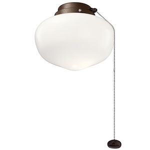 9W 1 LED Schoolhouse Ceiling Fan Light Kit - with Traditional inspirations - 6.75 inches tall by 8 inches wide - 1231066