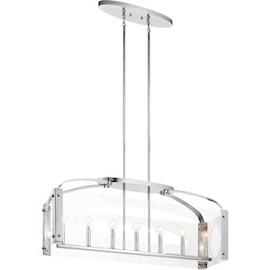 Mid Century Modern Transitional Seven Light Chandelier - 1231107