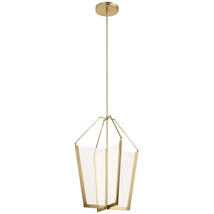 1 Light Modern LED Panel Design Foyer Chandelier Light Fixture with Light Guide Acrylic Glass - 1231377