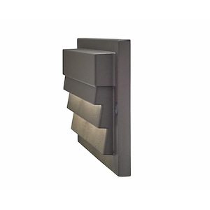 1 LED Louvered Step Light In Industrial Style-3 Inches Tall and 0.75 Inches Wide - 1085442
