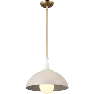 Gregory Banks - 1 Light Pendant In Homestead Style-11.25 Inches Tall and 14 Inches Wide - 1257021