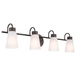 Barrack Walk - 4 Light Vanity Light In Updated Traditional Style-8.5 Inches Tall - 1280534
