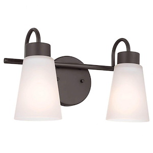 Barrack Walk - 2 Light Vanity Light In Updated Traditional Style-8.5 Inches Tall - 1280681