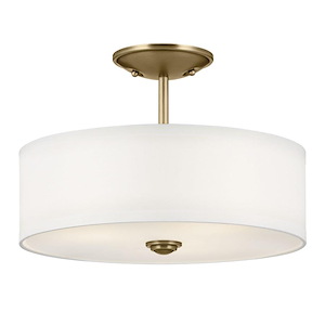 Dene Holt - 3 Light Semi-Flush Mount In Traditional Style-10 Inches Tall and 14 Inches Wide - 1332789