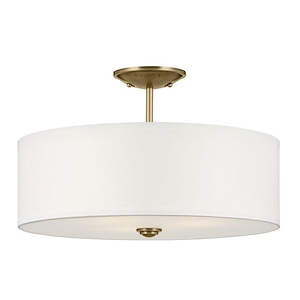 Dene Holt - 3 Light Semi-Flush Mount In Traditional Style-11.5 Inches Tall and 18 Inches Wide - 1332791