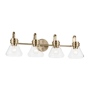 St Helens Villas - 4 Light Bath Vanity-9.5 Inch Tall and 34 Inch Wide - 1379149