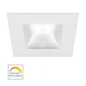 Stoke Pleasant-11W 1 LED Square Open Reflector Trim with Flood Dim to Warm in Contemporary Style-4.75 Inches Wide by 4 Inches High - 1386102