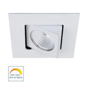 Stoke Pleasant-11W 1 LED Square Adjustable Trim with Flood Dim to Warm in Contemporary Style-4.75 Inches Wide by 4 Inches High - 1386105