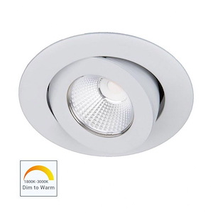 Stoke Pleasant-11W 1 LED Round Adjustable Trim with Flood Dim to Warm in Contemporary Style-4.75 Inches Wide by 4 Inches High - 1386111
