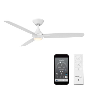 Short Drift - 3 Blade Ceiling Fan with Light Kit In Transitional Style-12.3 Inches Tall and 54 Inches Wide - 1385559