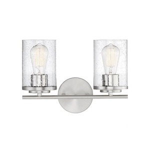 2 Light Vanity Light-Transitional Style with Modern and Contemporary Inspirations-9.5 inches tall by 13.25 inches wide - 1096704