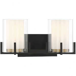 Cumberland Fields - 2 Light Bathroom Light Fixture In Contemporary Style-7.5 Inches Tall And 15 Inches Wide - 1233751