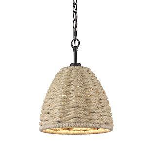 Brellafield Drive - Mini Pendant in Sturdy style - 13.38 Inches high by 10.25 Inches wide - 1234240