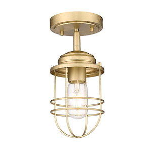 Bantock Road - 1 Light Semi-Flush Mount in Sturdy style - 10.38 Inches high by 14 Inches wide - 1234185