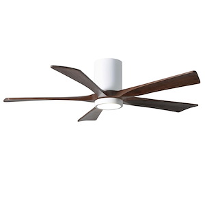 Warrington GardensLK 5-Blade Flush Mount Ceiling Fan with Integrated LED in Rustic Style 52 Inches Wide - 1379345