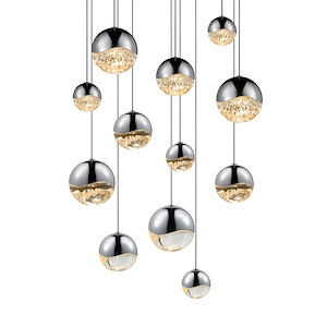 Jeasat Circle 12 LED Assorted Pendant 3.75 Inch Tall and 17 Inch Wide - 1412209