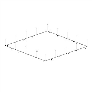 Totr Lane 116W 20 LED 1 Tier Path Square Chandelier - 1411848