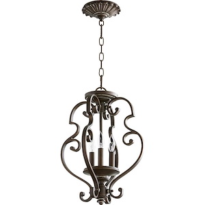 Highbury Beeches - 3 Light Dual Mount Pendant in Transitional style - 13.5 inches wide by 17 inches high - 1145521