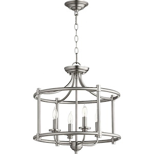 Palmerston Broadway - 4 Light Dual Mount Pendant in Bailey Street Home Home Collection style - 18 inches wide by 18.5 inches high - 1150386