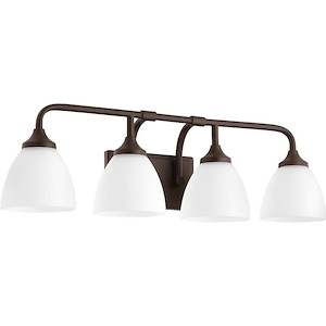 Kirkby Oaks - 4 Light Vanity Light in Bailey Street Home Home Collection style - 26.5 inches wide by 8.5 inches high - 1154237