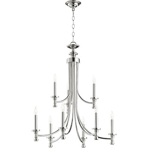 Transitional Nine Light Chandelier - 1151563