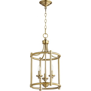 Palmerston Broadway - 3 Light Entry Pendant in Bailey Street Home Home Collection style - 12 inches wide by 21.5 inches high - 1154067