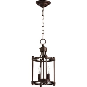 Palmerston Broadway - 2 Light Entry Pendant in Bailey Street Home Home Collection style - 8 inches wide by 16 inches high - 1151052
