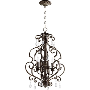 Highbury Beeches - 4 Light Entry Pendant in Transitional style - 18.5 inches wide by 28.5 inches high - 1152613