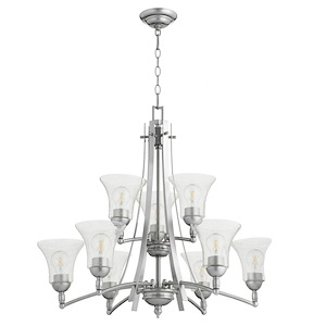 Transitional Nine Light Chandelier - 1153536