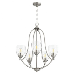 Dawson Wynd - 5 Light Chandelier in Bailey Street Home Home Collection style - 24 inches wide by 27 inches high - 1147939