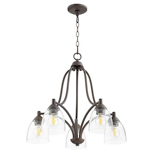 Dawson Wynd - 5 Light Nook Chandelier in Bailey Street Home Home Collection style - 24 inches wide by 22.5 inches high - 1148531