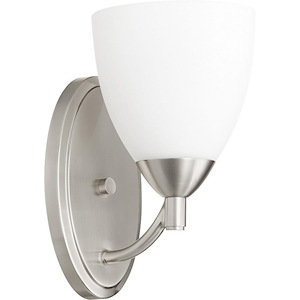 1 Light Wall Mount with Clear Glass-9.75 Inches H by 5.75 Inches W - 1145338