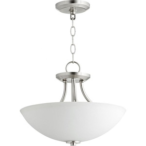 Dawson Wynd - 3 Light Dual Mount Convertible Pendant in Bailey Street Home Home Collection style - 15 inches wide by 12 inches high - 1152244