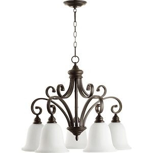 Tanners Courtyard - 5 Light Nook Pendant in Bailey Street Home Home Collection style - 30 inches wide by 23.75 inches high - 1153714