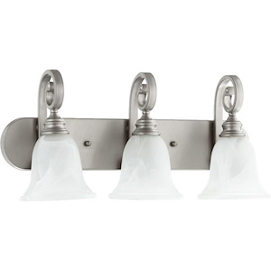 Tanners Courtyard - 3 Light Bathroom Light in Bailey Street Home Home Collection style - 23.25 inches wide by 11.25 inches high - 1149680
