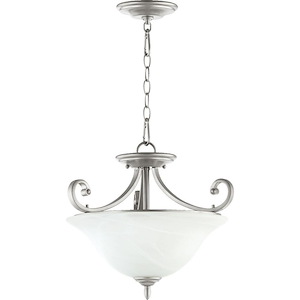 Tanners Courtyard - 3 Light Dual Mount Pendant in Bailey Street Home Home Collection style - 17.5 inches wide by 16.5 inches high - 1145885