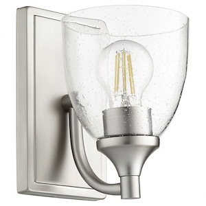 1 Light Wall Mount with Clear Glass-8 Inches H by 5.5 Inches W - 1152115