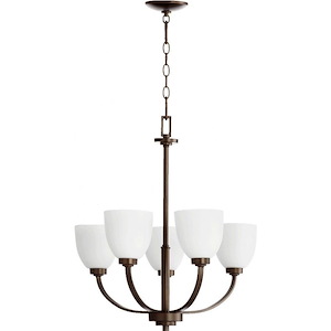 Woodbury Croft - 5 Light Chandelier in Bailey Street Home Home Collection style - 26 inches wide by 24.25 inches high - 1152922