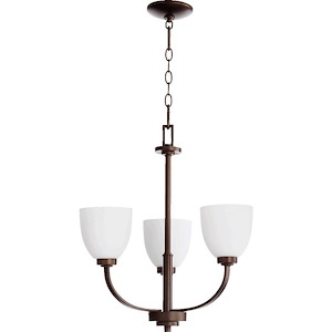 Woodbury Croft - 3 Light Chandelier in Bailey Street Home Home Collection style - 22 inches wide by 22 inches high - 1152376