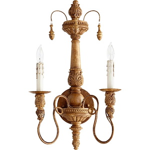 2 Light Candle Wall Sconce-22 Inches H x 11.5 Inches W - 1152378