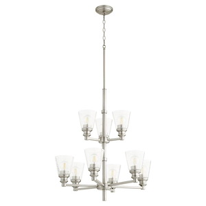 Contemporary Nine Light Chandelier - 1148225